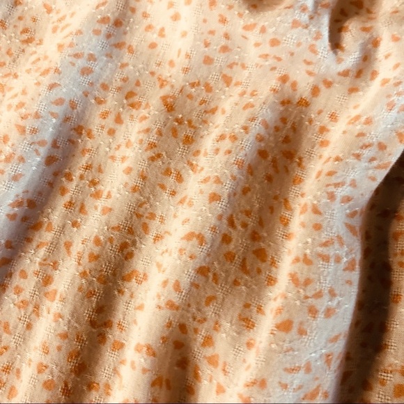 FREE PEOPLE WOMENS LIGHTWEIGHT BOHO TOP IN LIGHT ORANGE, WHITE AND BLACK SIZE S - Picture 9 of 14